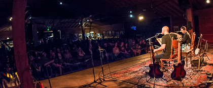 Adam & Ben on the Wildflower Mabon stage (photo: Dorothy St. Claire)