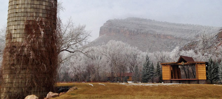 Winter comes to the Planet Bluegrass Ranch in Lyons