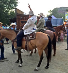 Trailblazers enterign on horseback